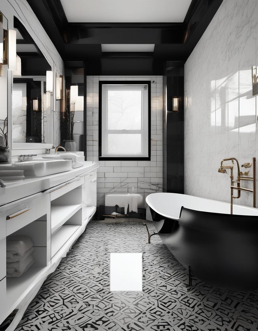 Victorian Bathroom: Dark Wood & Crystal Glamour