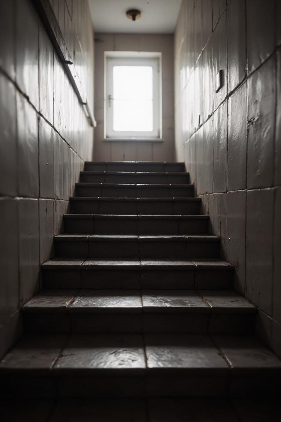 Black and White Photos: Ascending Staircase to Light