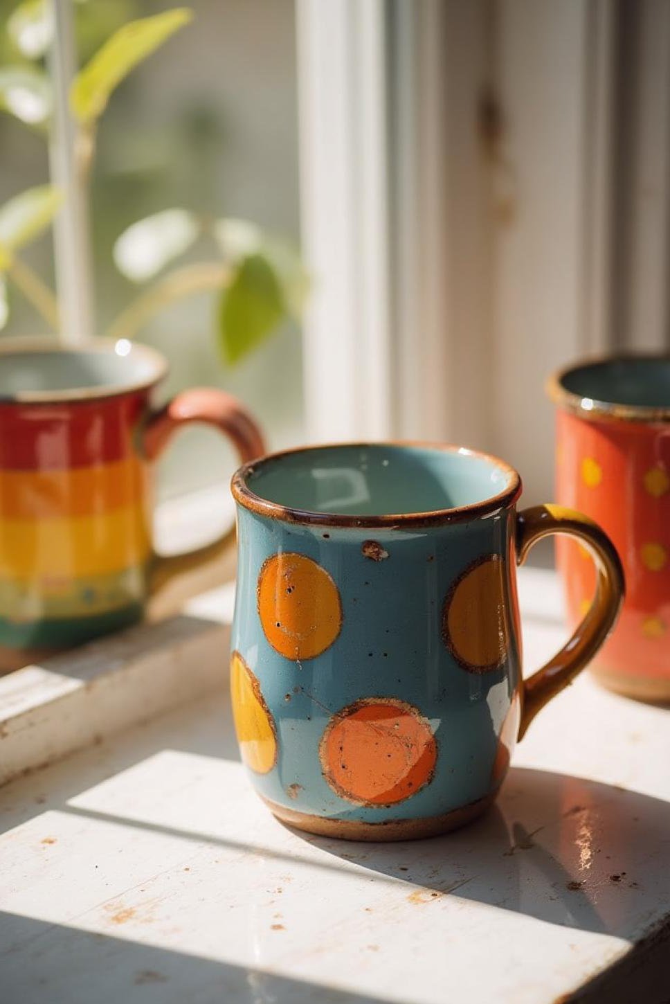 Rainbow, Polka Dot & Geo: Fun DIY Coffee Mugs