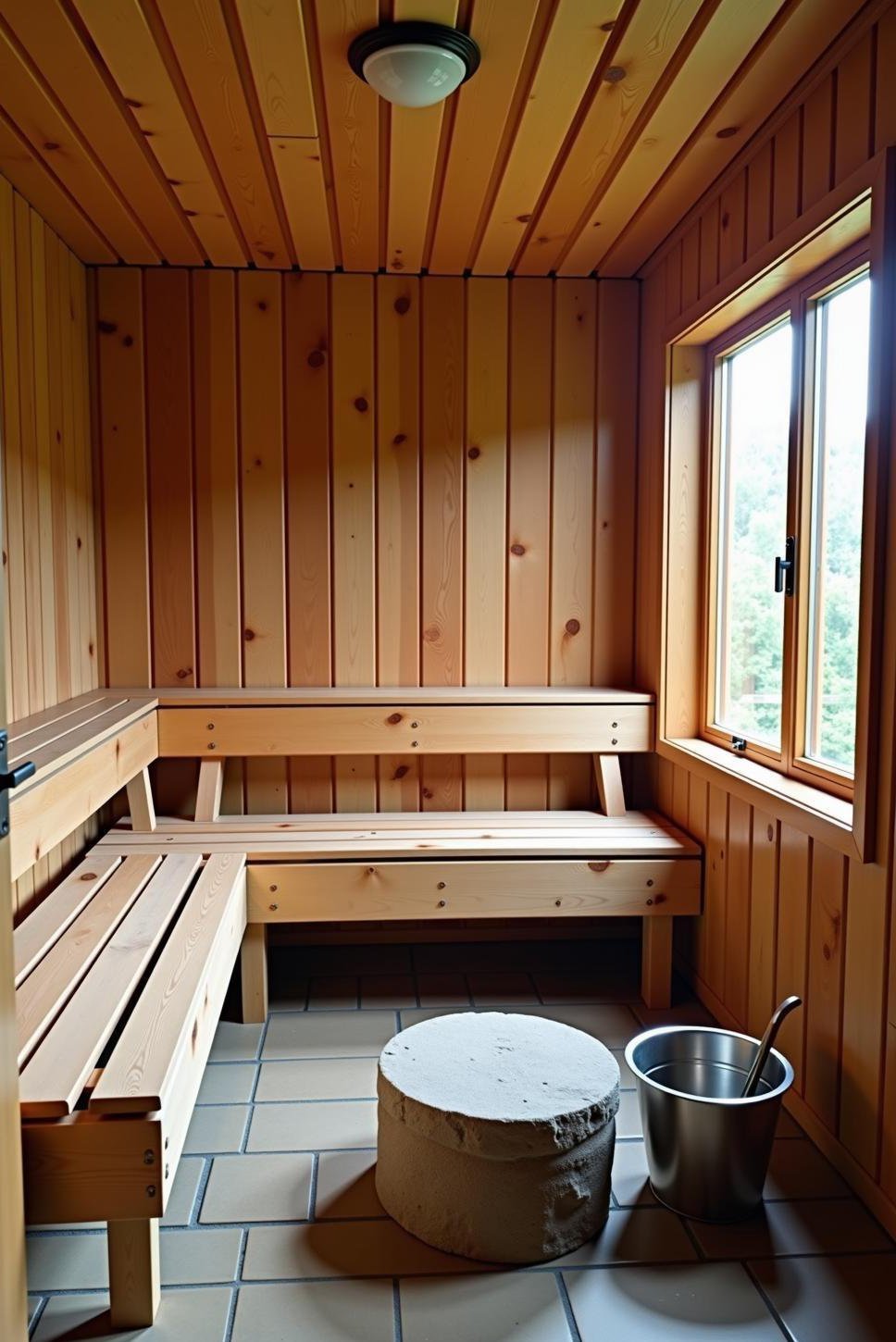 Handcrafted Cedar Sauna Interior Design