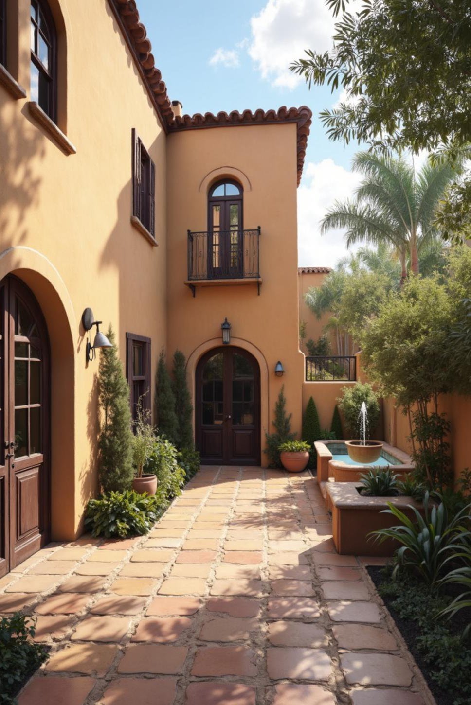 Mediterranean Dream House:  Stucco Exterior, Elegant Interior