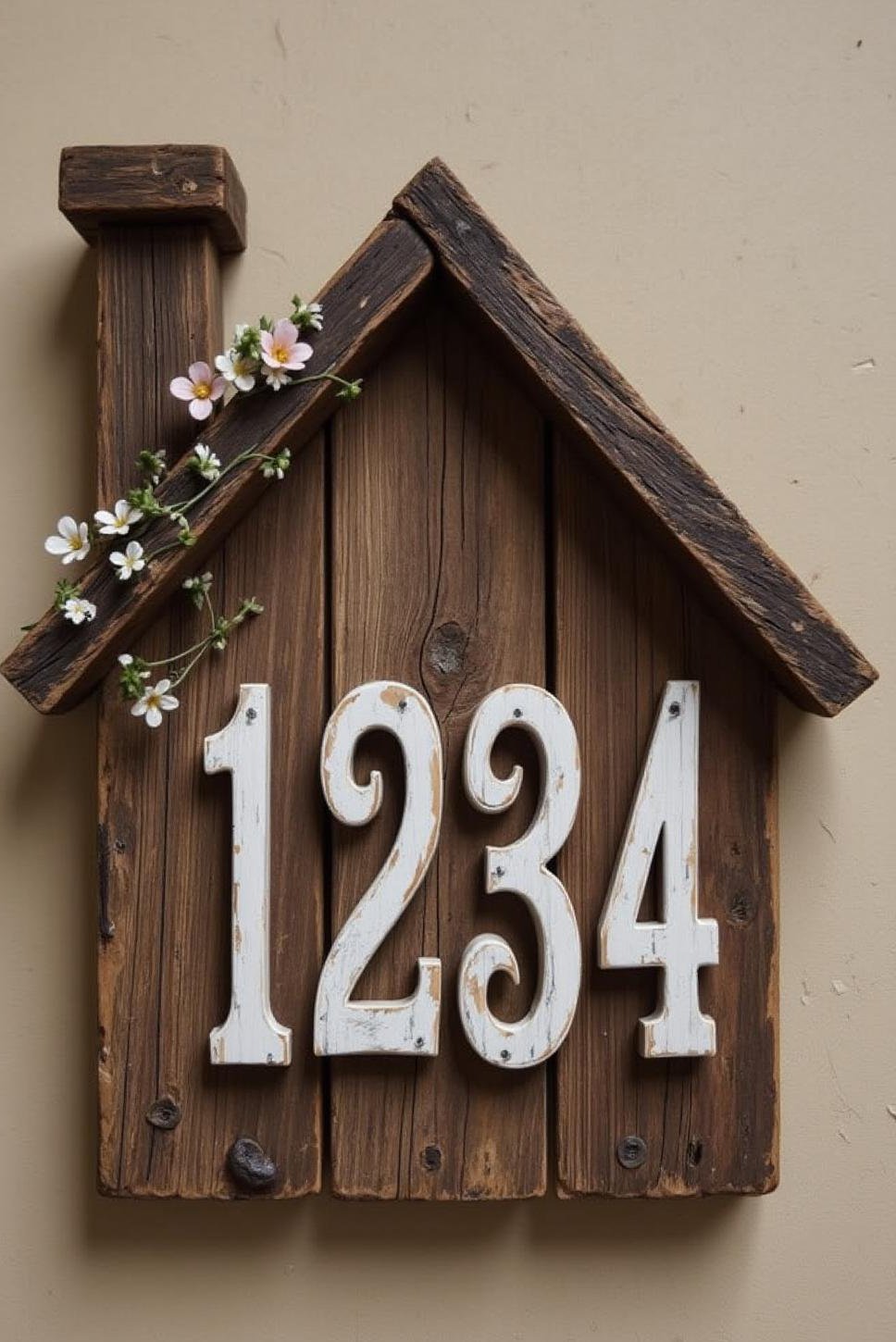 Charming Cottage House Number Sign: DIY Project