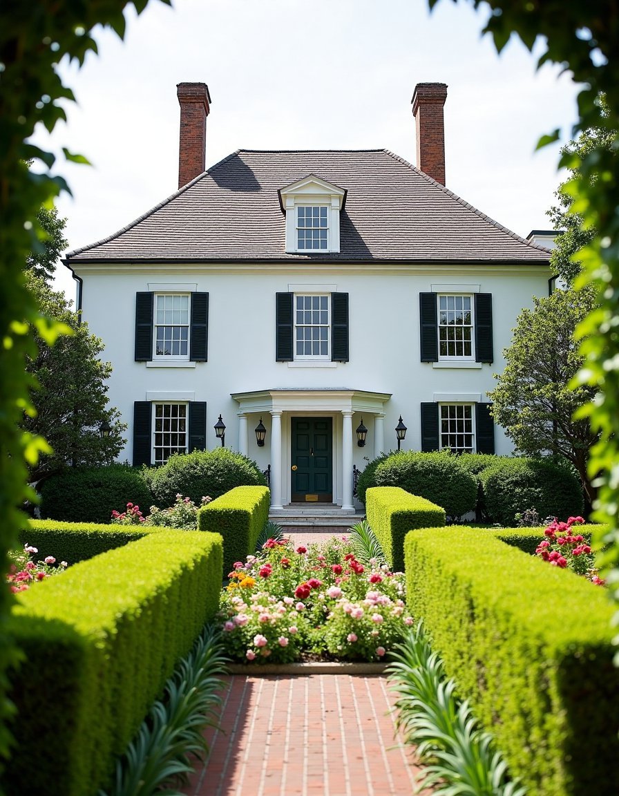 Charming French Country Cottage: Yellow & Green Exterior