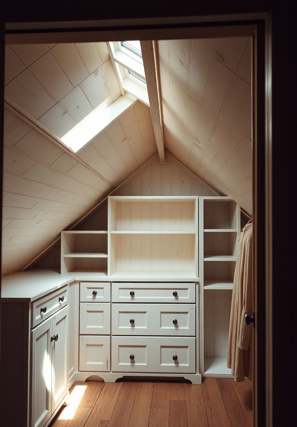 Dreamy Attic Closet with Built-In Storage