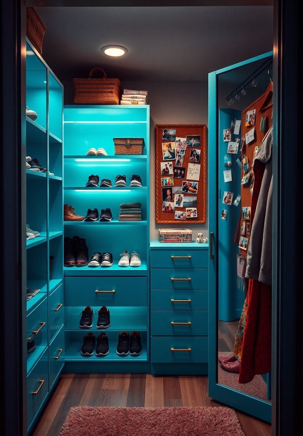 Teen Closet Goals: Blue & Bright Storage Solutions