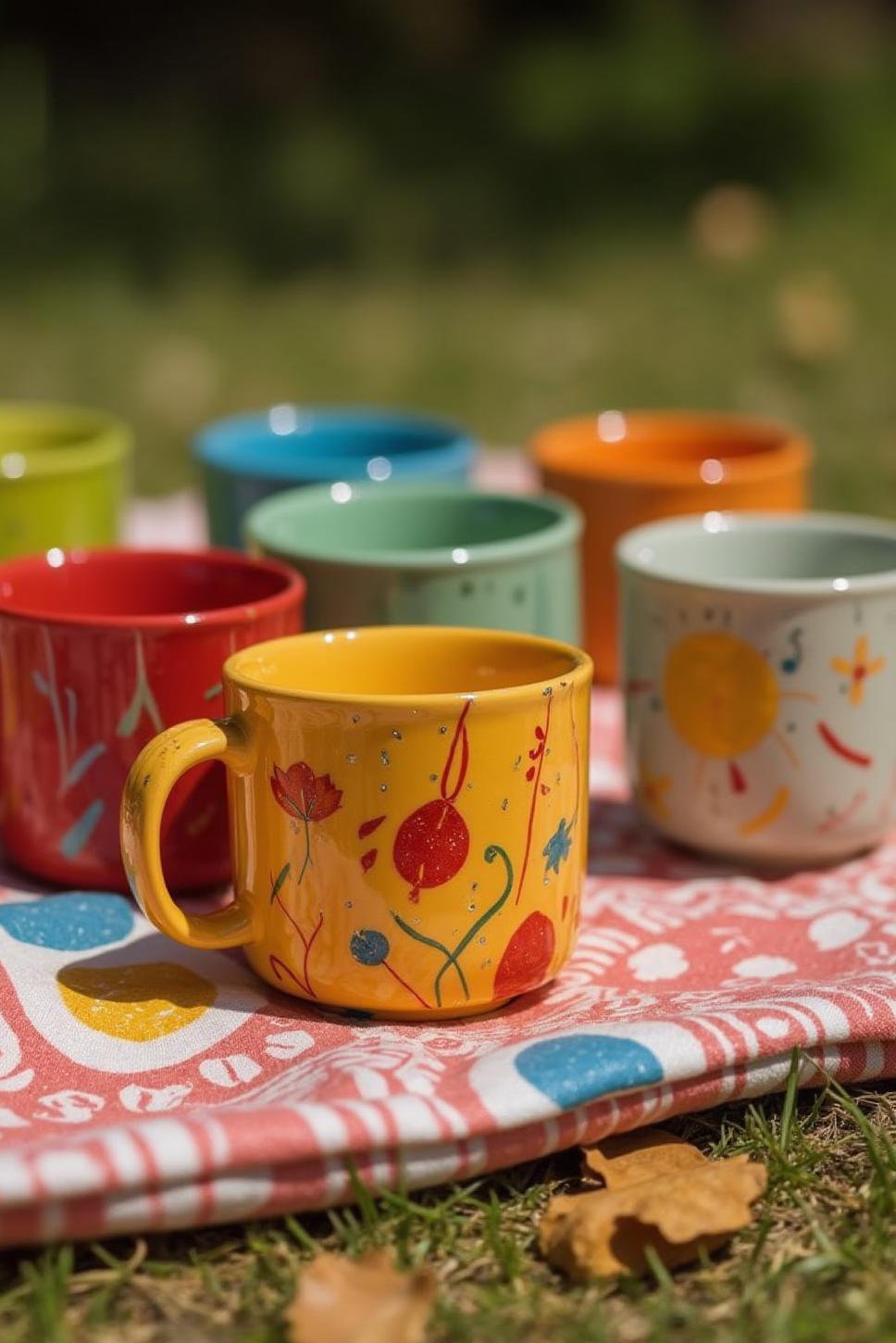 Brightly Colored DIY Marker Mugs for Girls