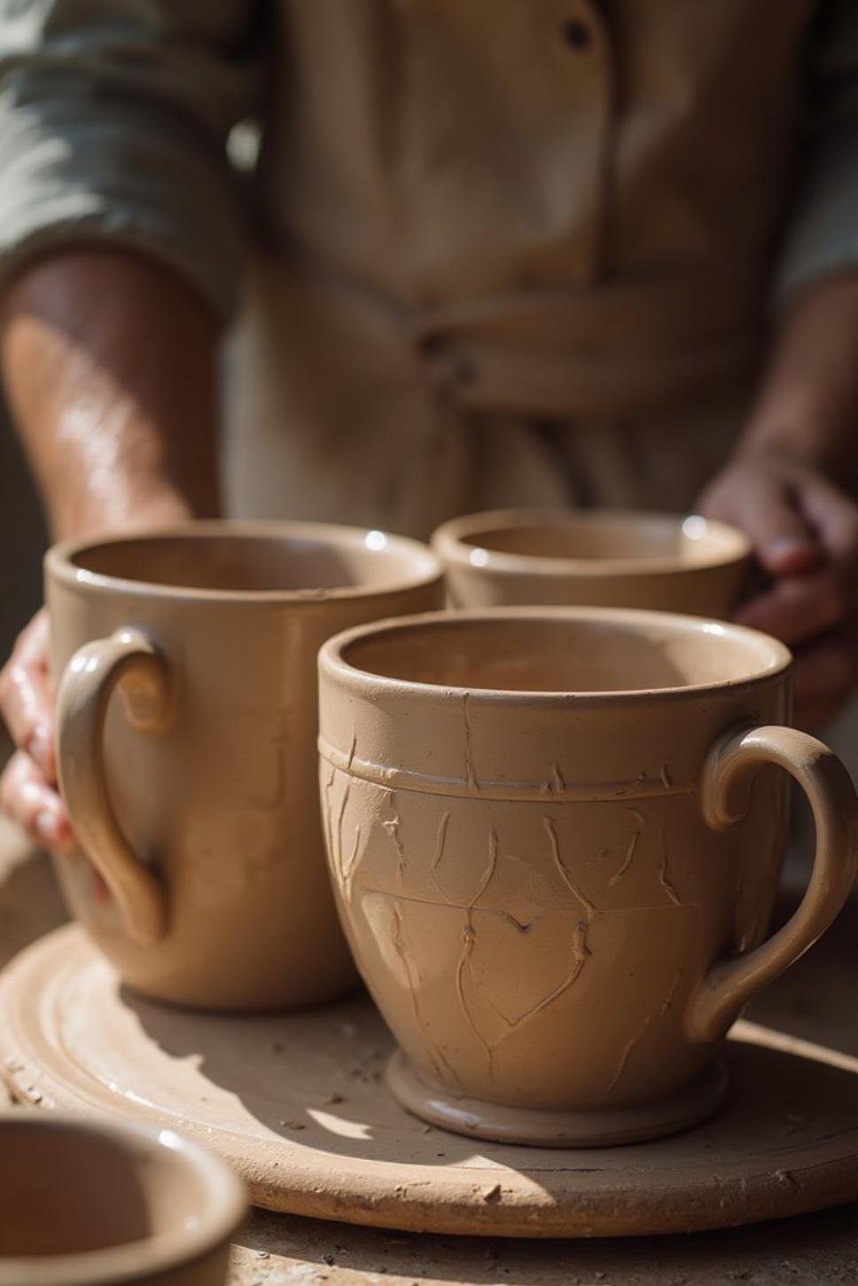 Beginner Pottery: Handbuilding Itsekovettuva Savi Mugs