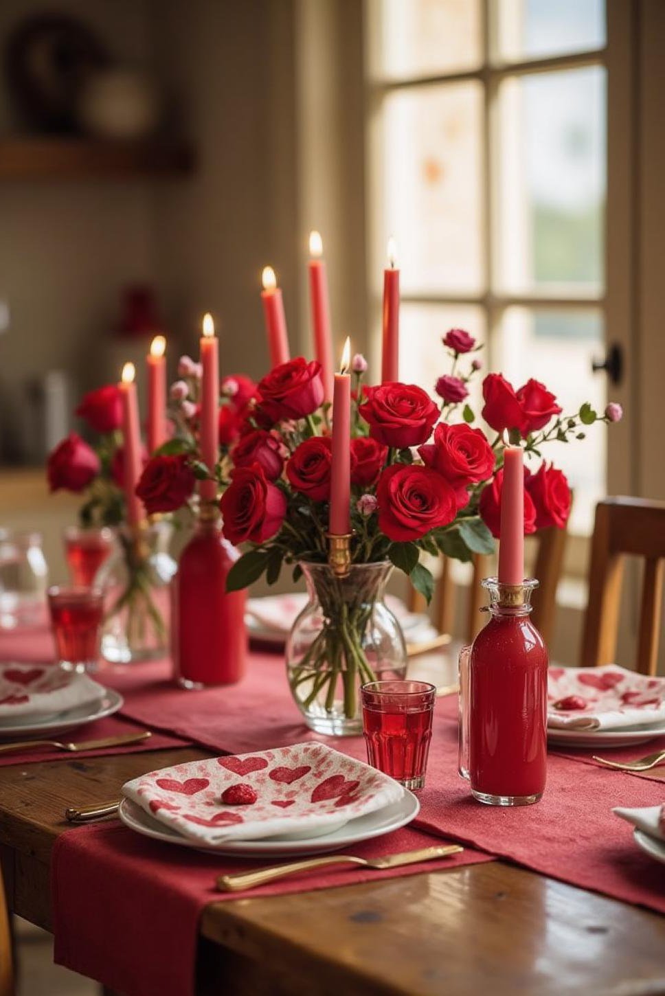 Varied Valentine Centerpieces: DIY Dining Room Decor