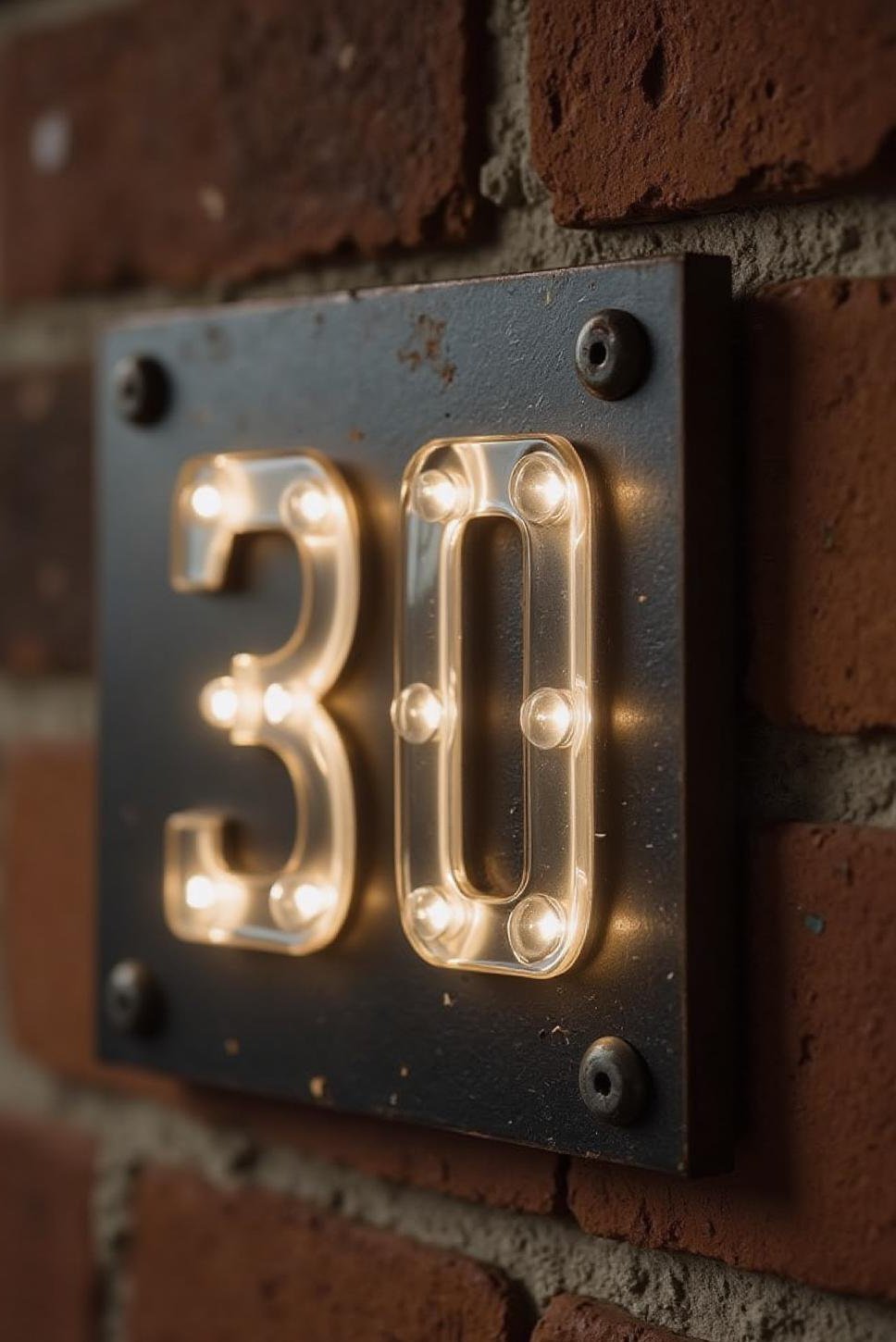 Modern Illuminated Acrylic House Number Sign DIY