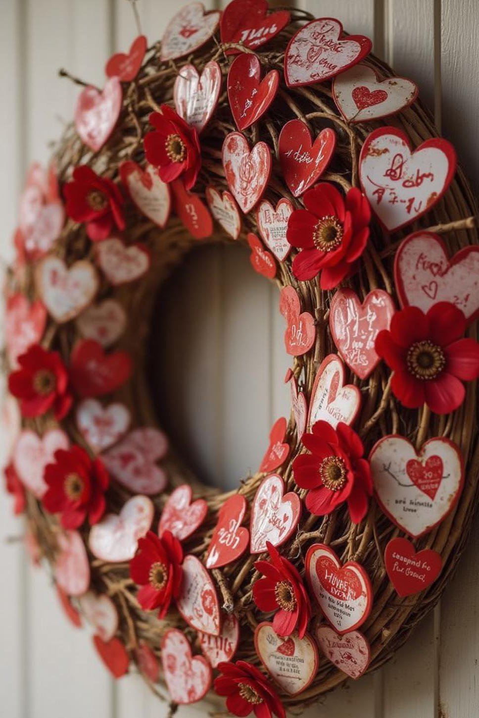 DIY Valentine's Wreath: Repurposed & Artistic Decor