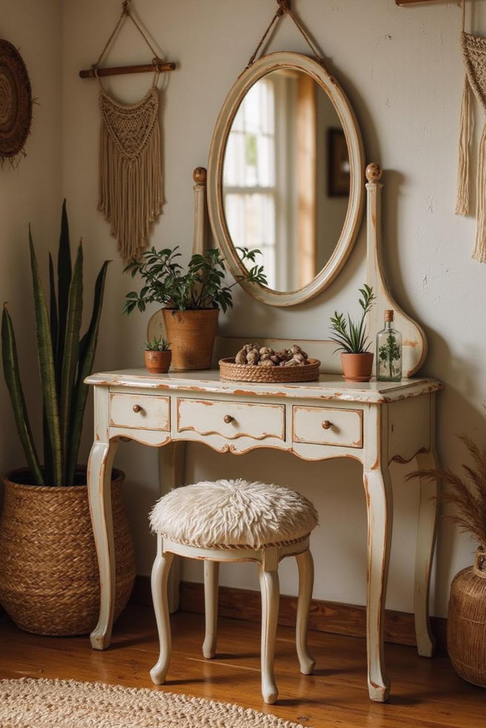 Bohemian Vanity Ideas: Relaxed Dressing Room Decor
