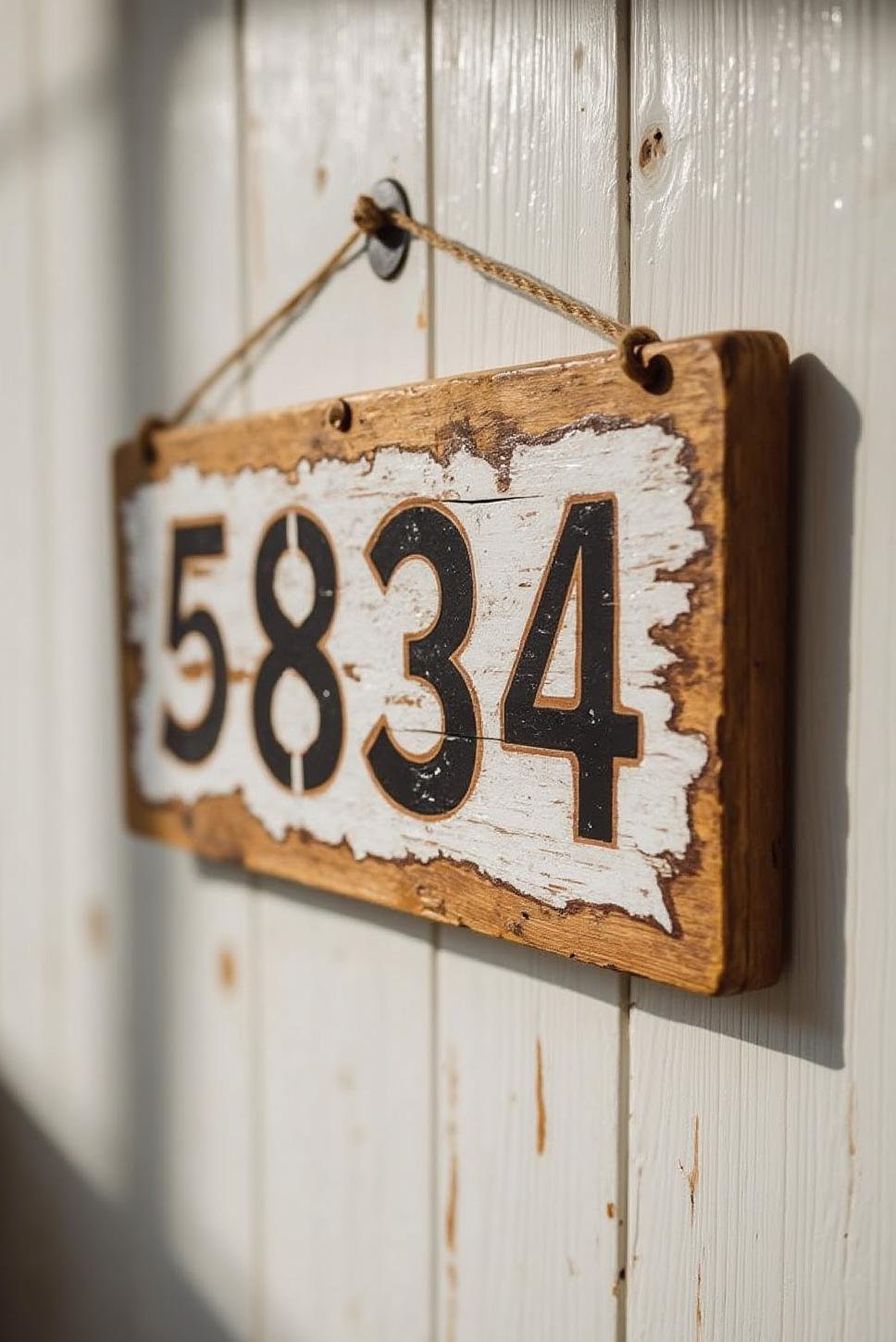 Modern Reclaimed Wood Diy House Number Sign