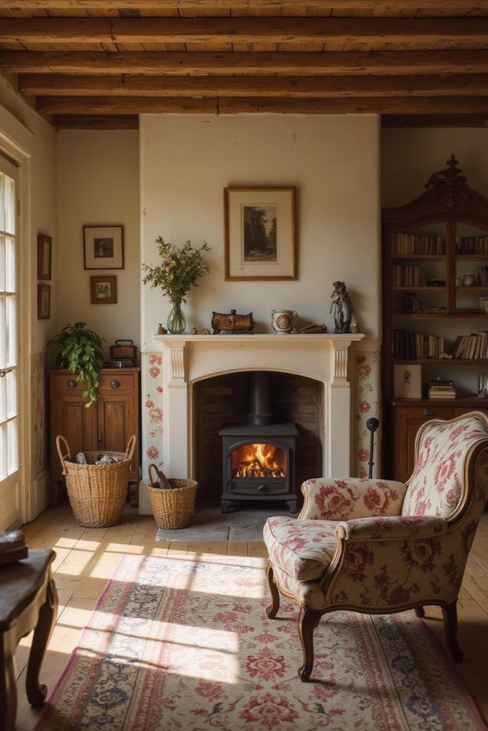 Sun-Drenched English Cottage Living Room Charm