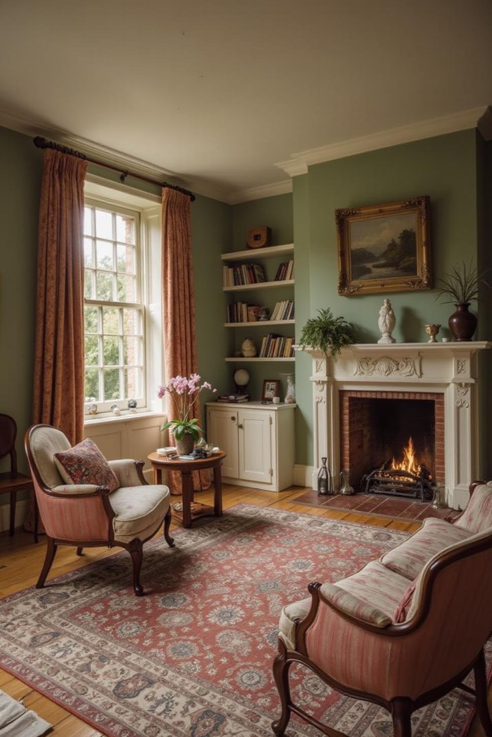Sophisticated Georgian English Cottage Living Room