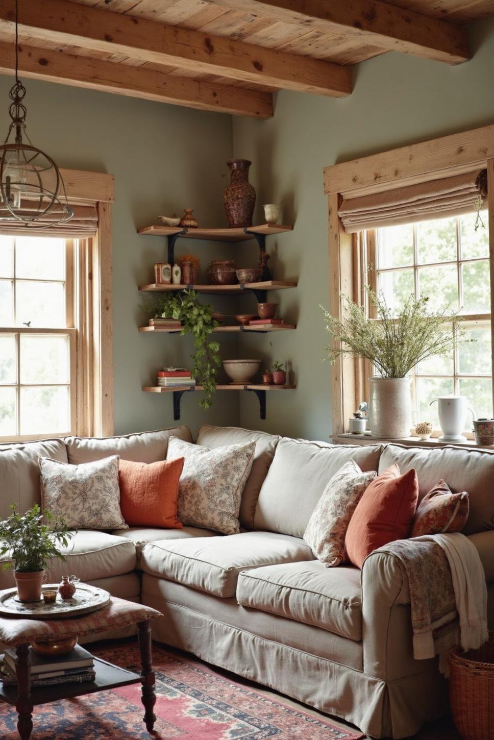 Handmade Textiles & Farmhouse Living Room Decor