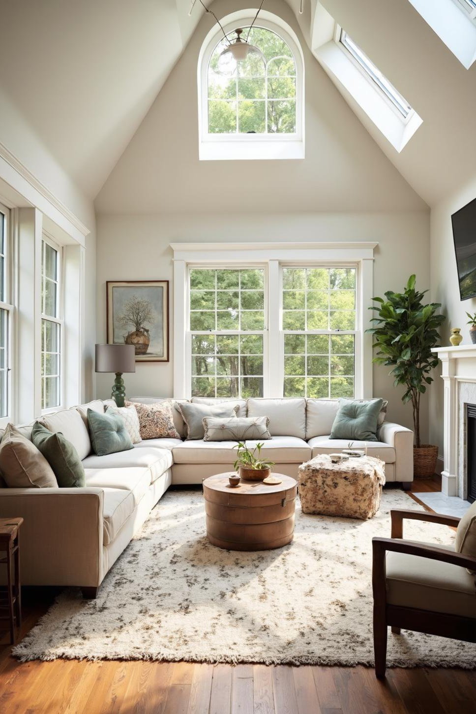 Bright & Airy Modern Farmhouse Living Room