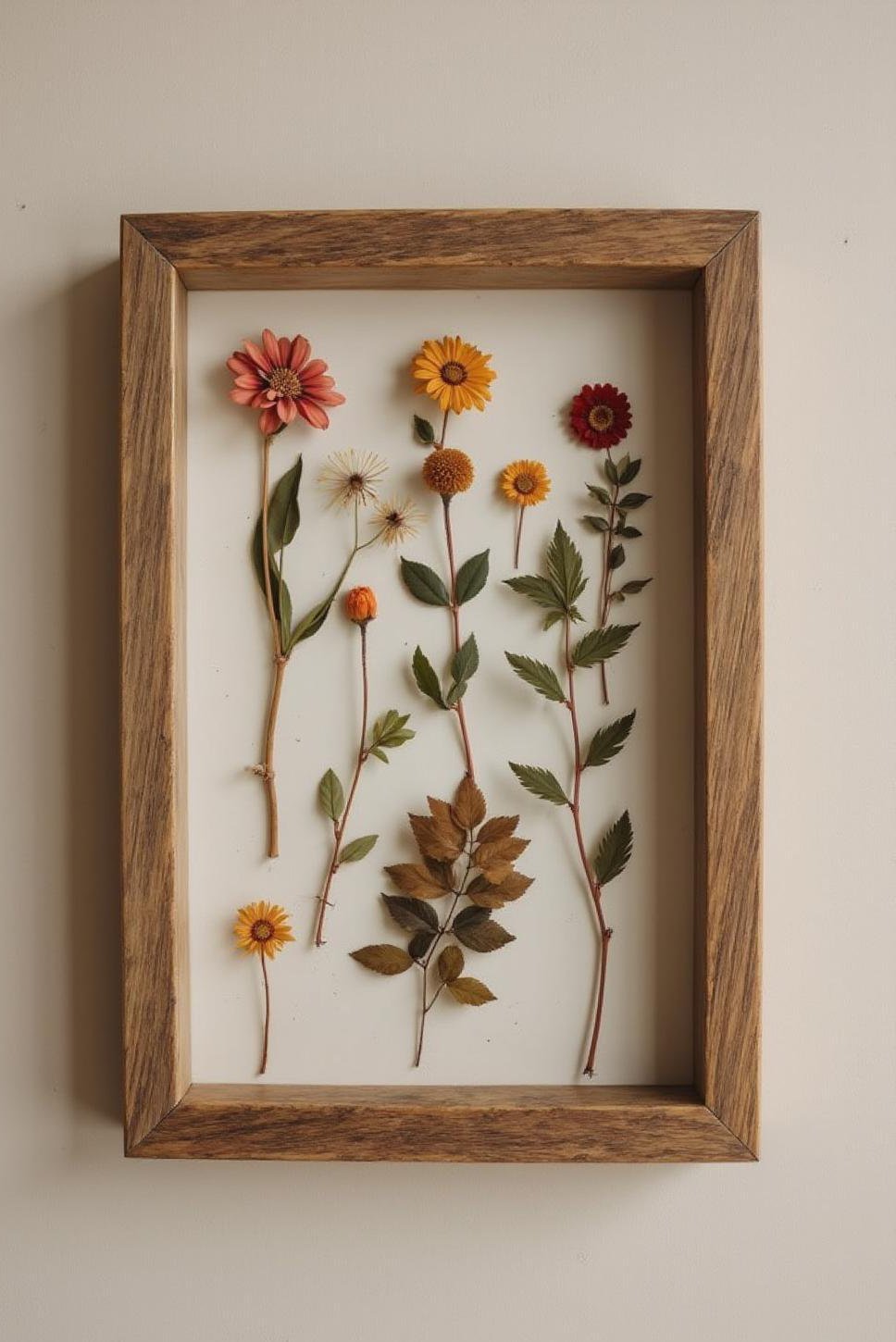 Pressed Flowers Shadowbox: Elegant Wall Art Decor