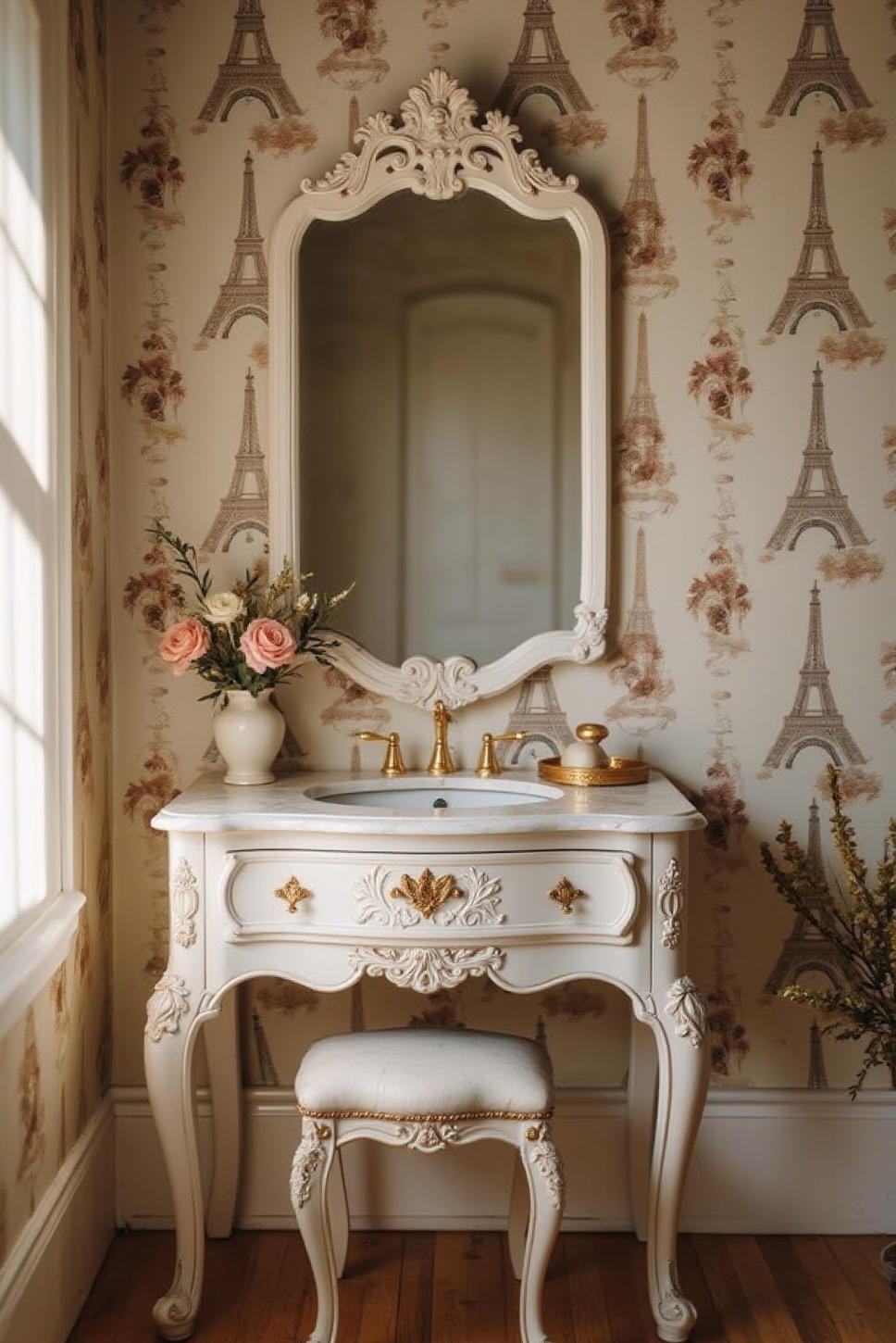 Parisian Glam Room: Vanity Ideas & Romantic Decor