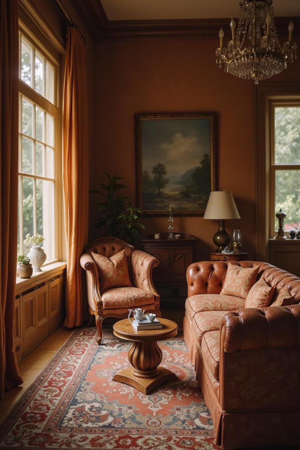 Glamorous English Cottage Living Room
