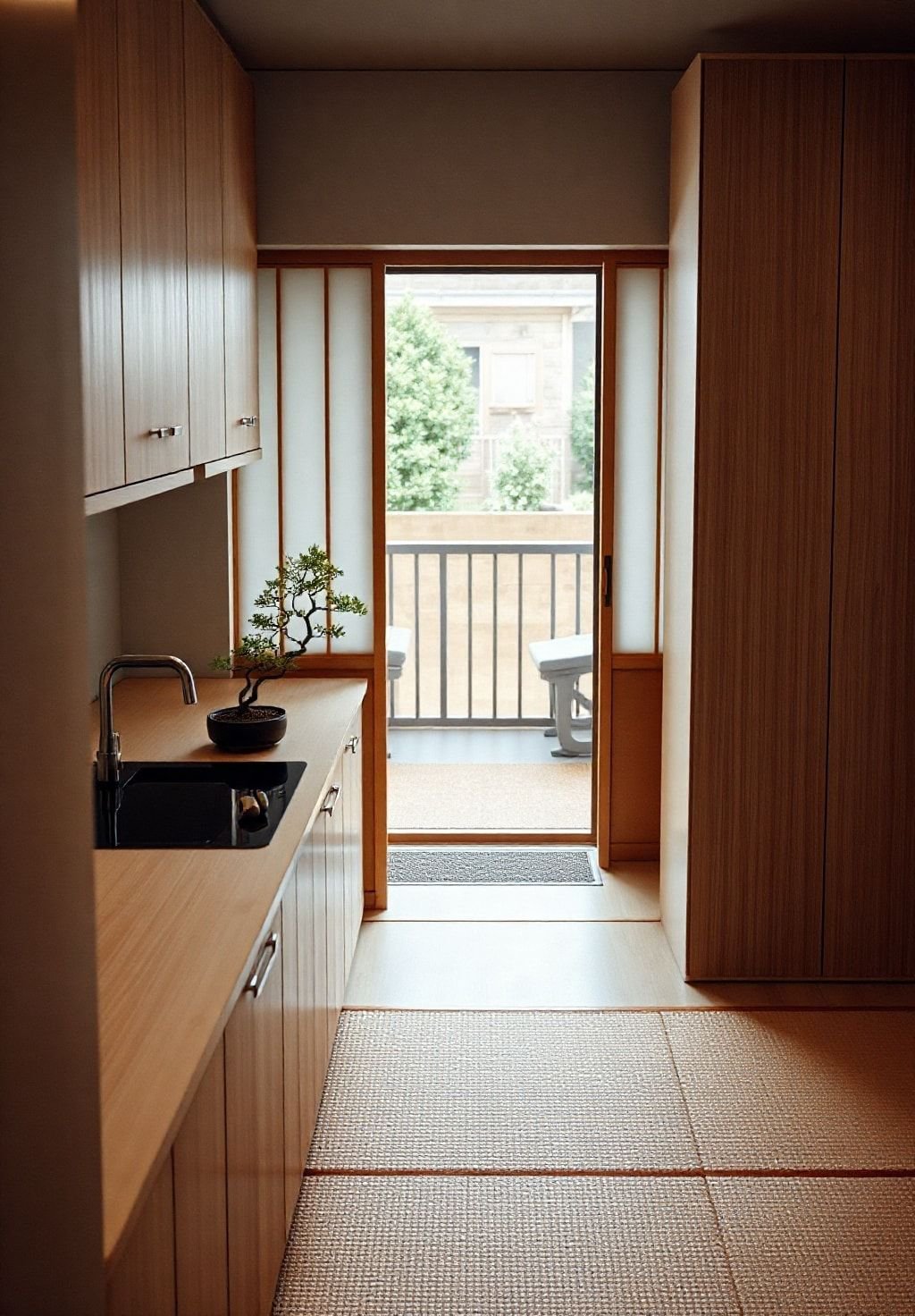 Zen Kitchen Oasis in a Studio Abode