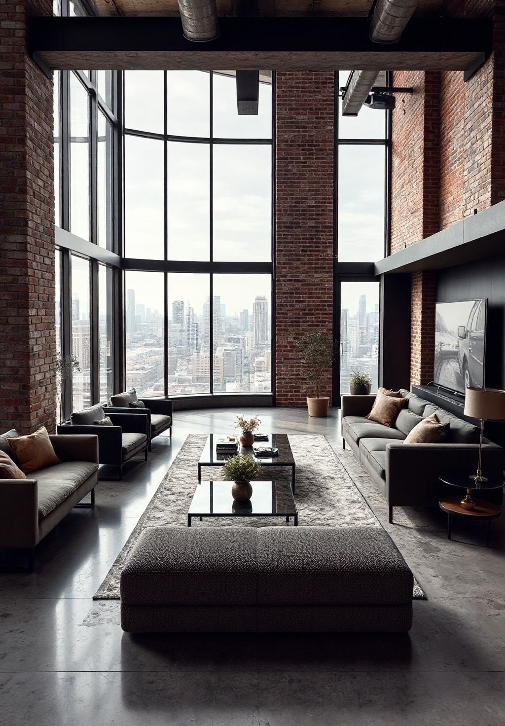 Industrial Chic Meets Cityscapes: A Luxurious Penthouse Escape