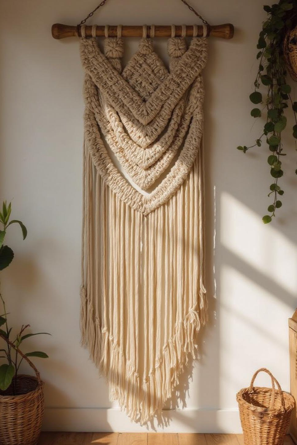 Bohemian Macrame Wall Hanging: DIY Decor Ideas