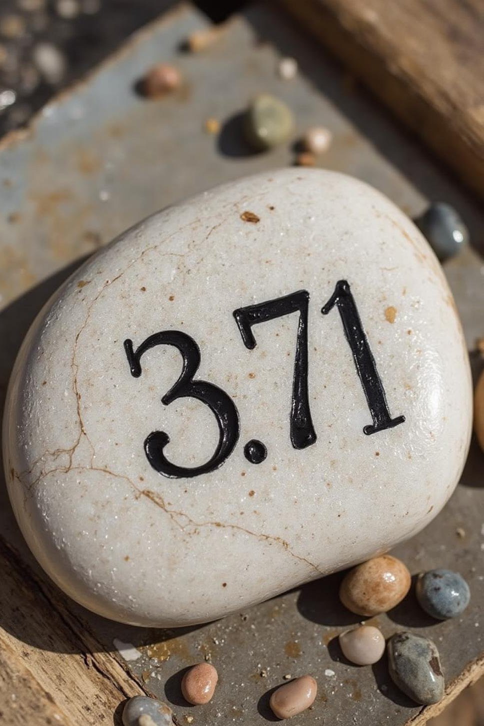 Modern House Numbers Sign: DIY River Stone Design