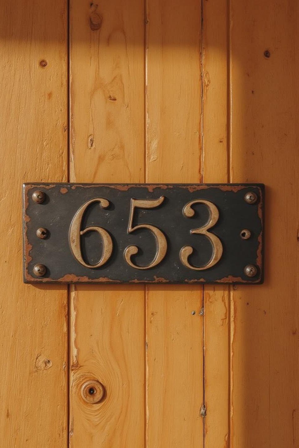 Minimalist DIY House Number Sign: Metal Plate Design