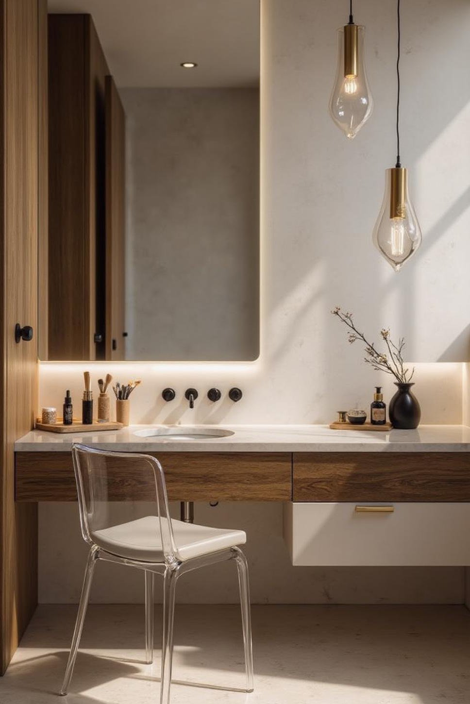 Modern Minimalist Makeup Room: Vanity Ideas & Decor