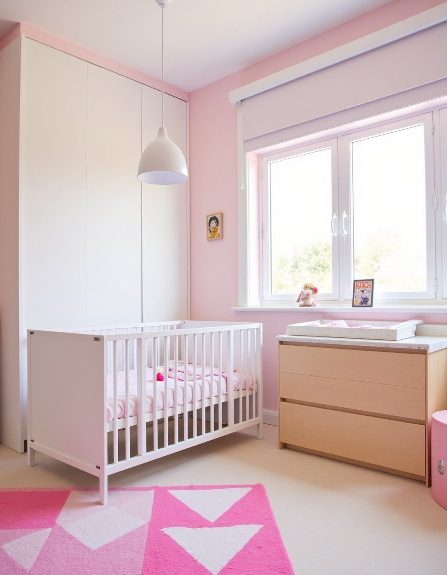 Sweet Pink Toddler Girl's Minimalist Nursery