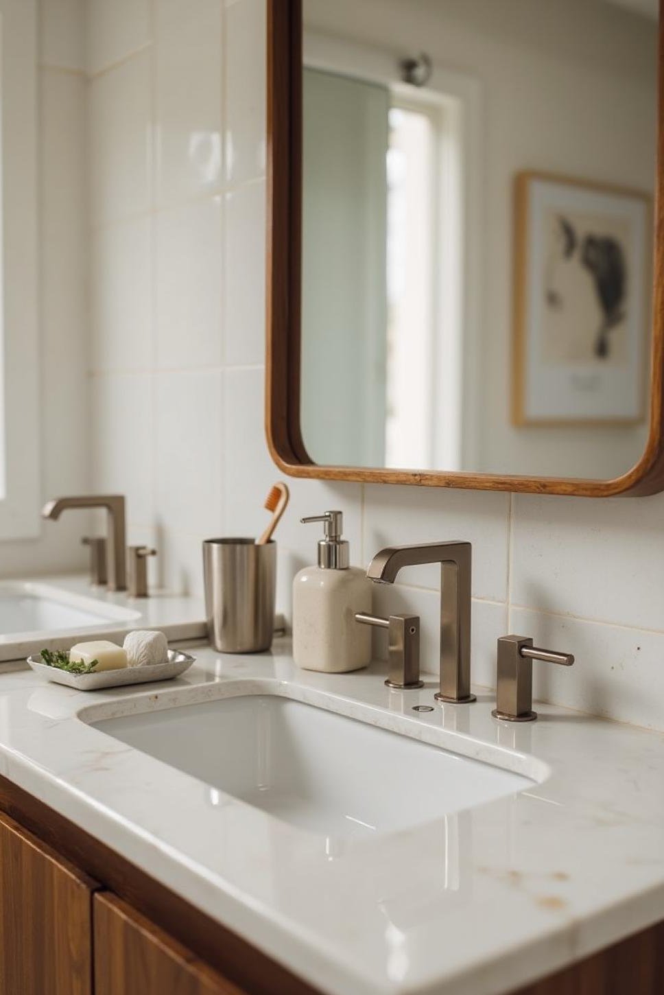 Sleek Chrome Minimalist Bathroom with Amazon Finds