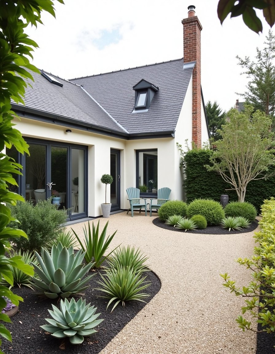 Lavender French Country Home with Charming Porch