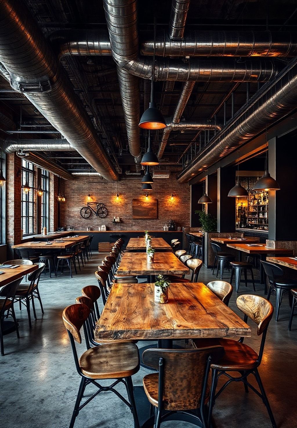 Industrial Chic: Where Rustic Meets Modern Dining