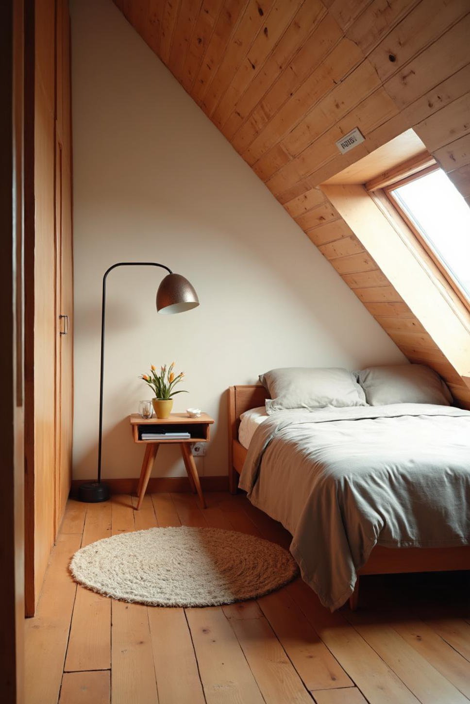 Mid-Century Modern Loft Conversion Bedroom Design