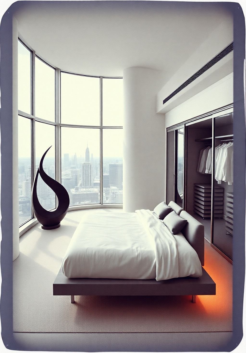 Urban Oasis: A Penthouse Bedroom Designed for Dreamers