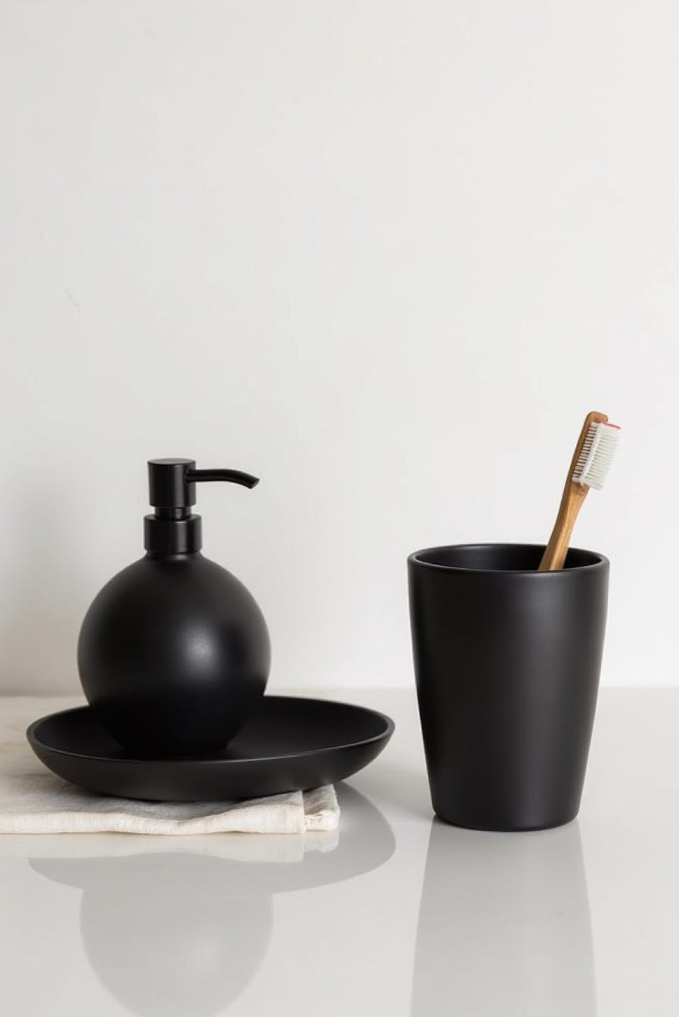 Matte Black Minimalist Bathroom Accessories