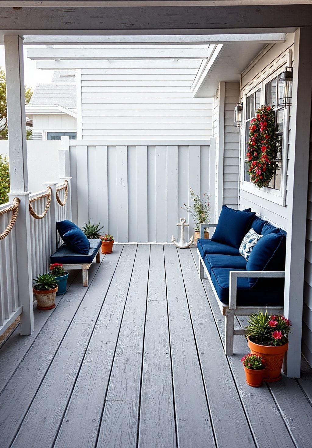 Coastal Charm: A Nautical Patio Escape