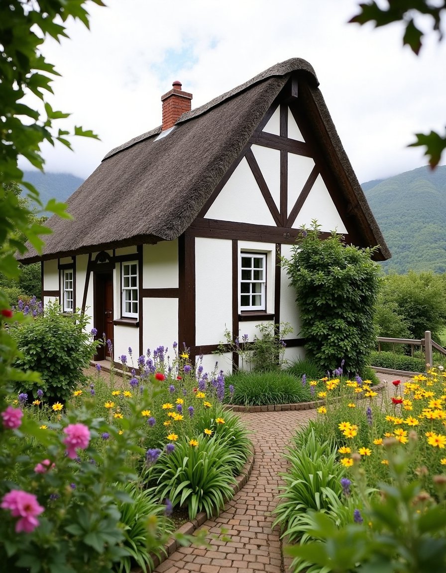 Charming French Cottage: Blue, Roses & Wicker