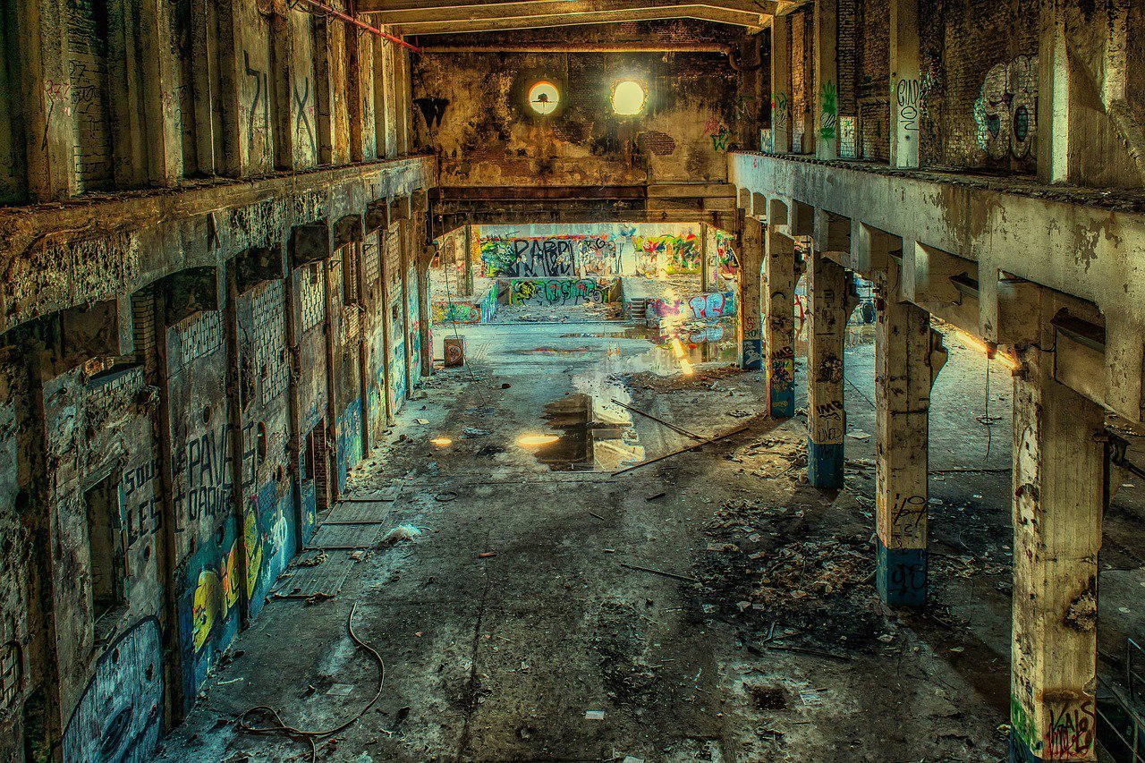 Sun-Drenched Ruins: A Symphony of Decay and Forgotten Industry