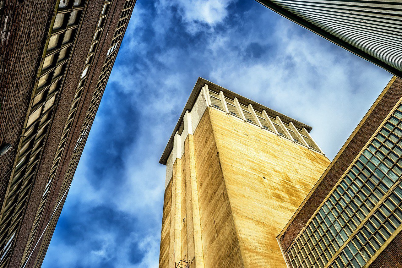 Golden Tower in a Sky of Blue