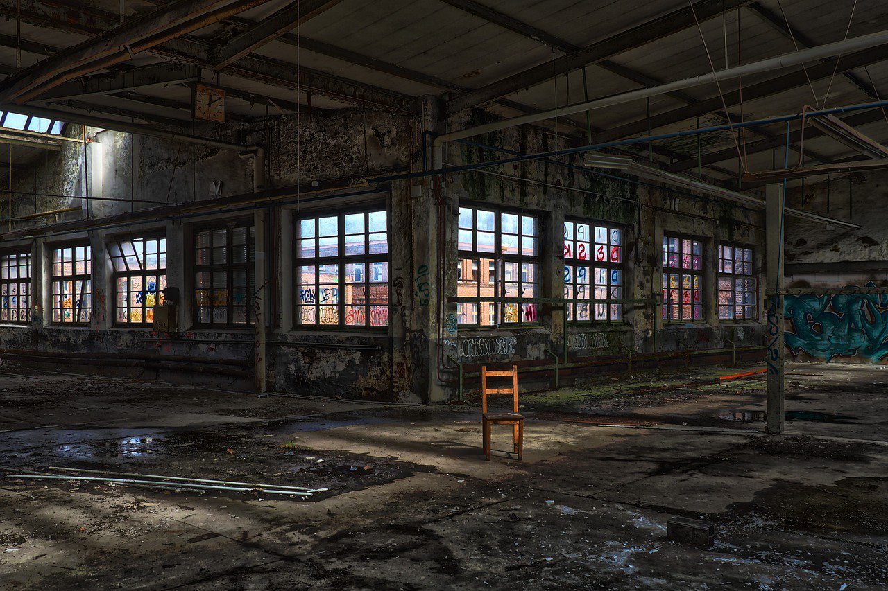 Sun-Drenched Ruins: A Factory