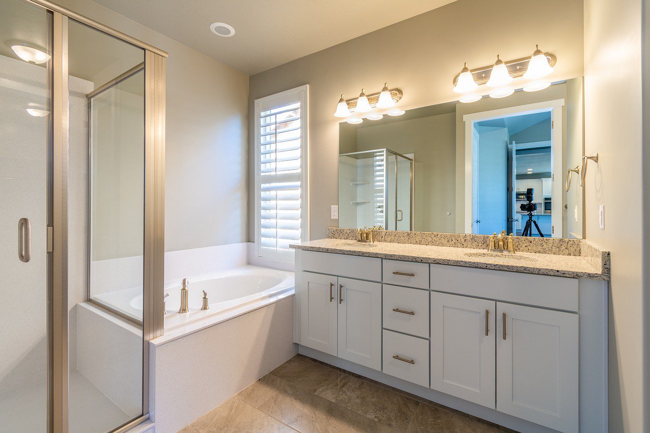 A Sanctuary of Sophistication:  A Bathroom Designed for Calm