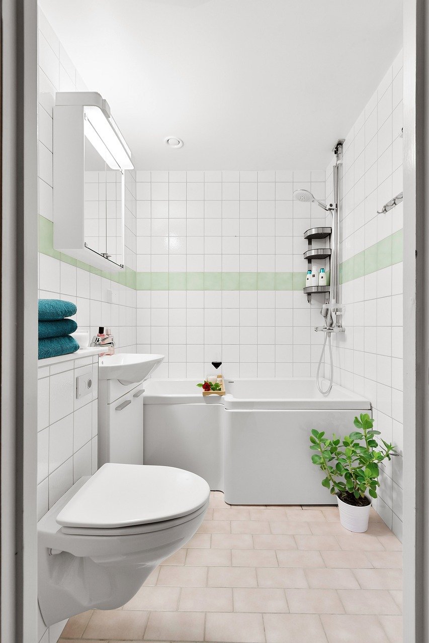 Serene Minimalism: A Compact Bathroom Oasis