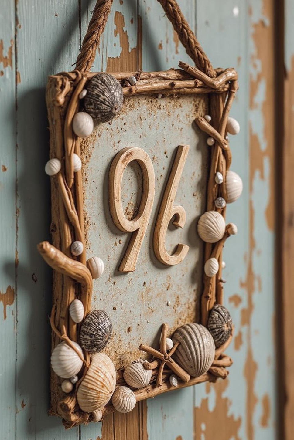 Beachy Seashell Diy House Number Sign Ideas