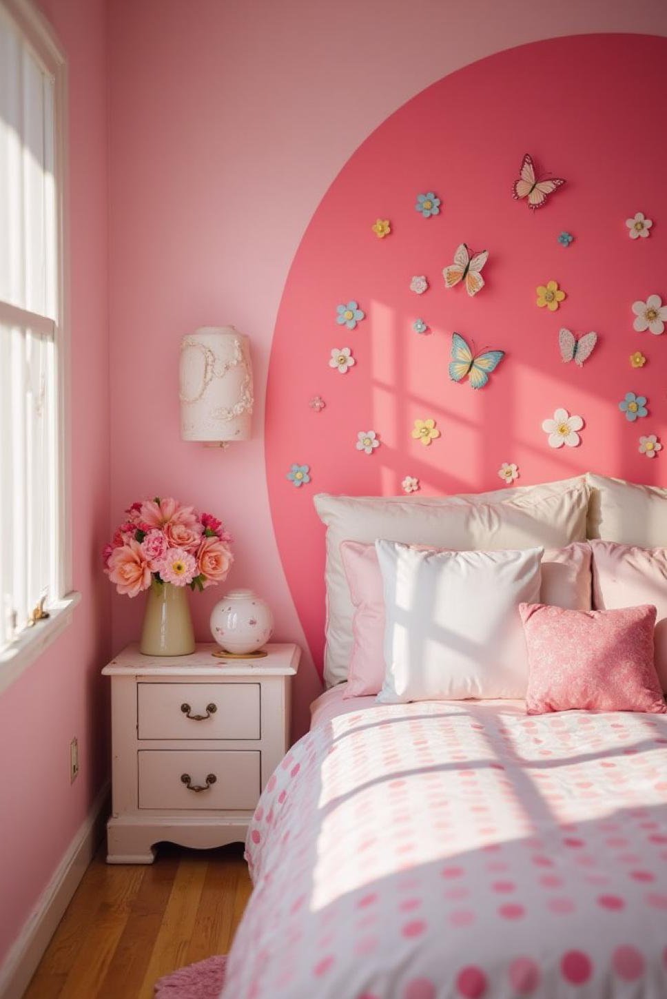 Pink & White Bedroom Ideas: Playful Girl's Room