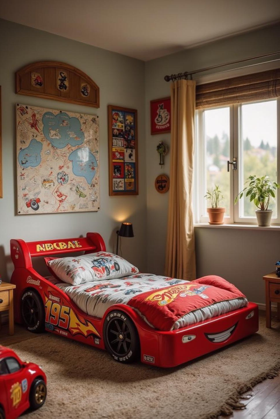 Race Car Themed Toddler Boy Room