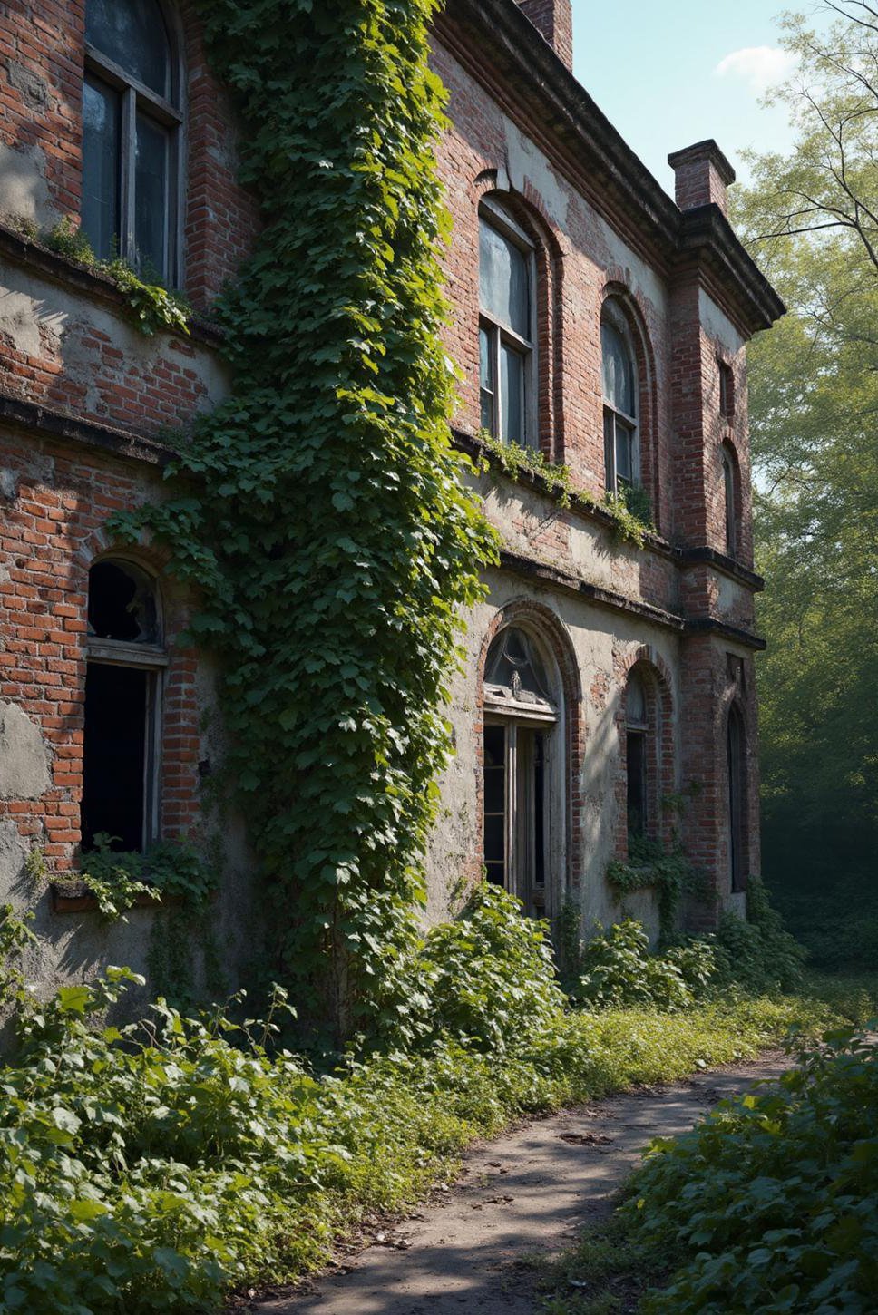 Crumbling Mansion: Forgotten Beauty in Natural Light