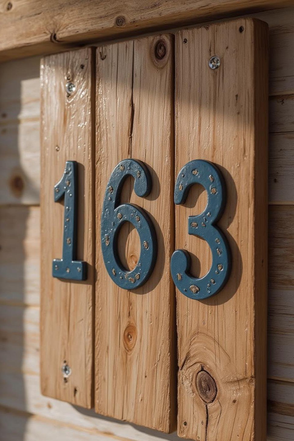 Rustic Reclaimed Wood Diy House Number Sign