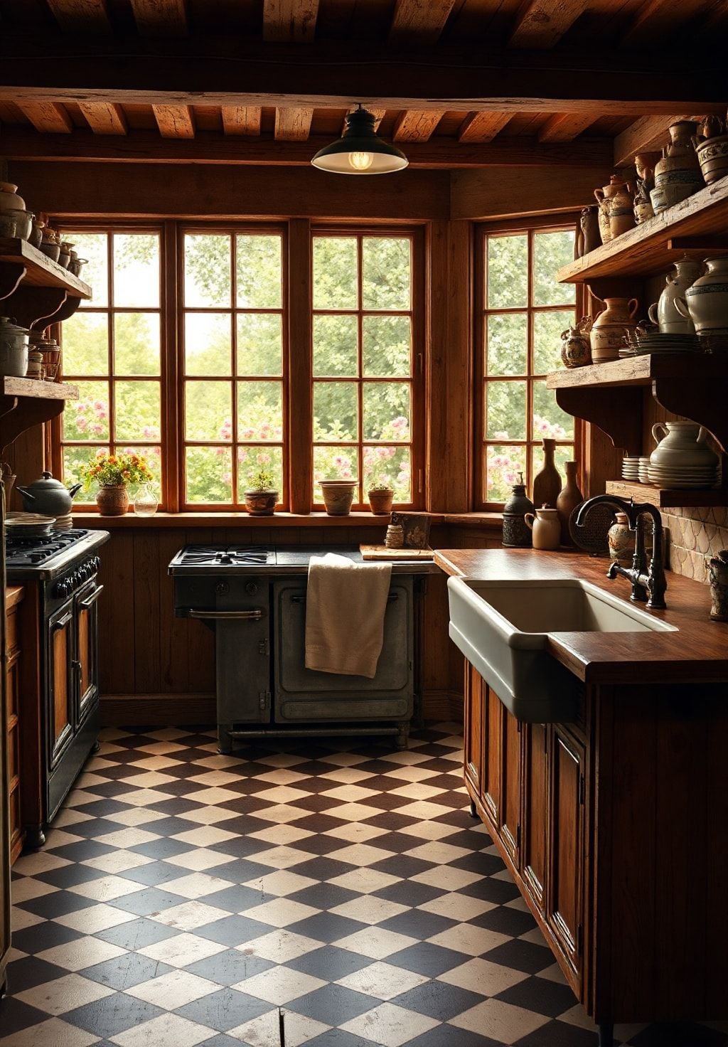 Rustic Kitchen Charm: Where Elegance Meets Cozy Comfort