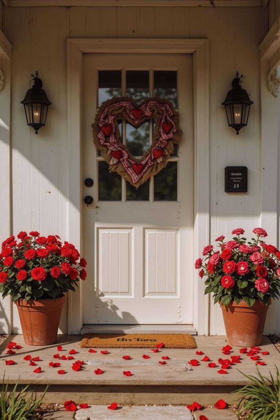 Rustic Farmhouse Valentine's Day Porch Decor